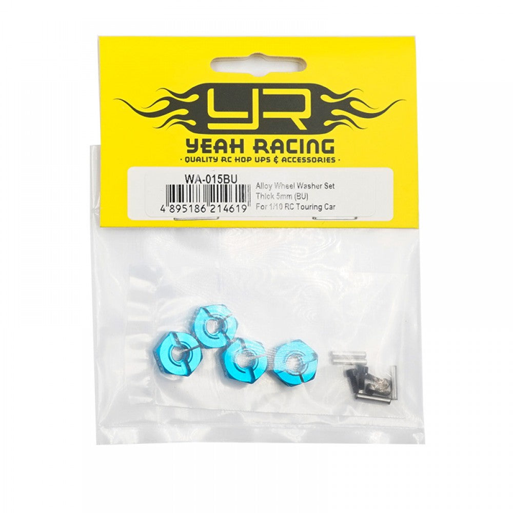 Yeah Racing - Alloy 12mm Hex Drive Set (5.5mm Thick) Tamiya TT-01E / TT02 Blue - WA-017BU (4PCS)