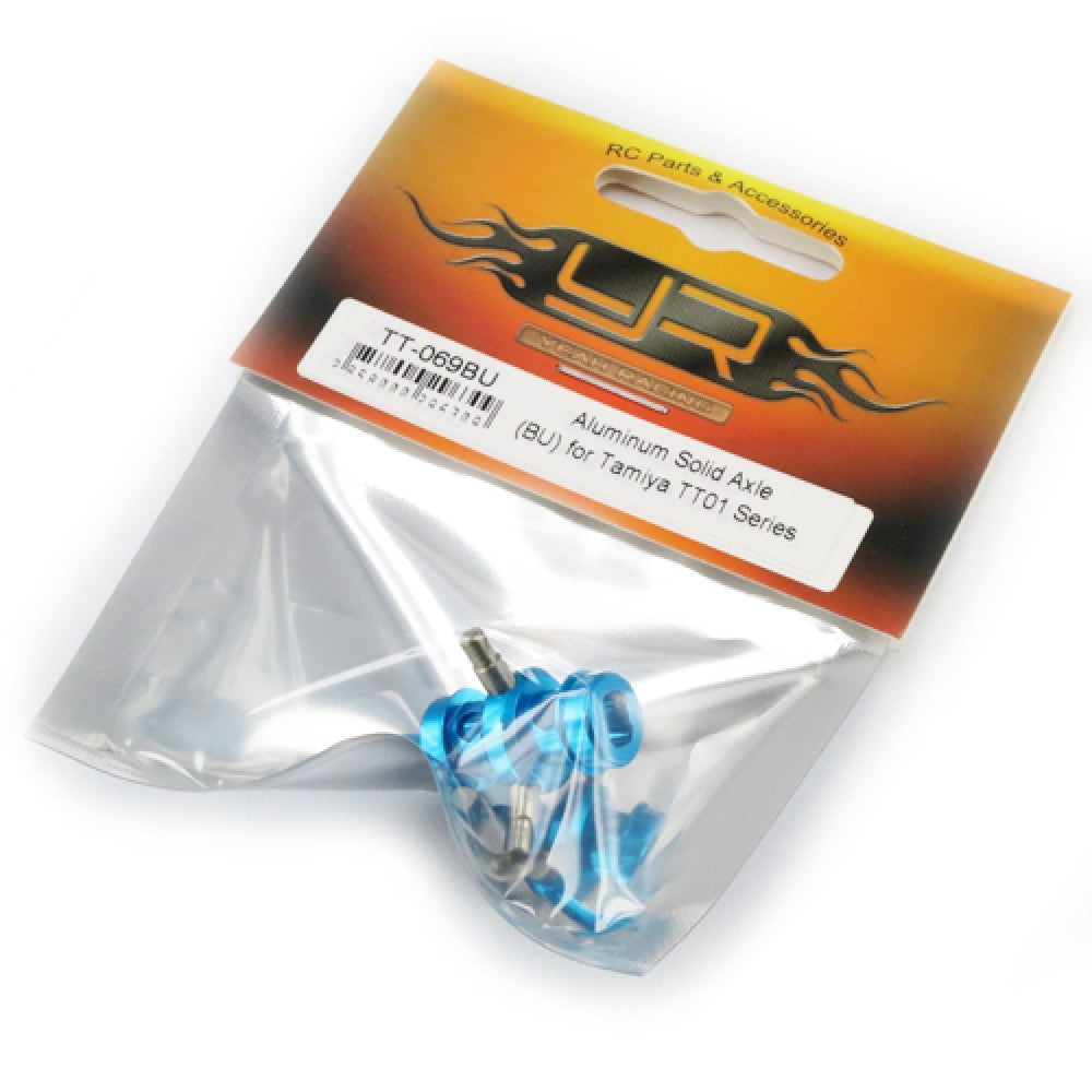 Yeah Racing - Aluminium Solid Axle Blue for Tamiya TT01E M05 & M06- TT-069BU