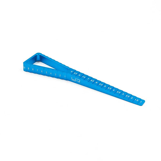 Yeah Racing - 2 in 1 Ride Height & Droop Gauge (BK) for 1/10 cars from 1mm (BLUE) - YT-0055BU