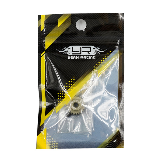 YEAH RACING - 21T Aluminum 7075 Hard Coated Motor Pinion 0.6 MOD (FITS TT01E & TT02 + MOST TAMIYA RC) MG-06P21T