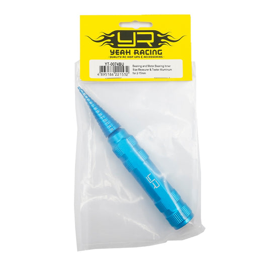 (CLEARANCE) YEAH RACING - Aluminum Bearing and Motor Bearing Inner Size Measurer and Tester for 2-15mm - YT-0074BU