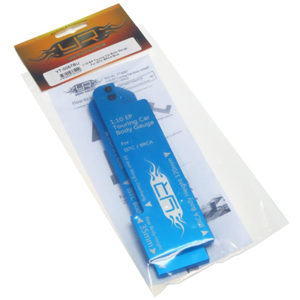 YEAH RACING - 1/10 Alloy EP Touring Car Body Gauge For ISTC BRCA Blue - YT-0067BU