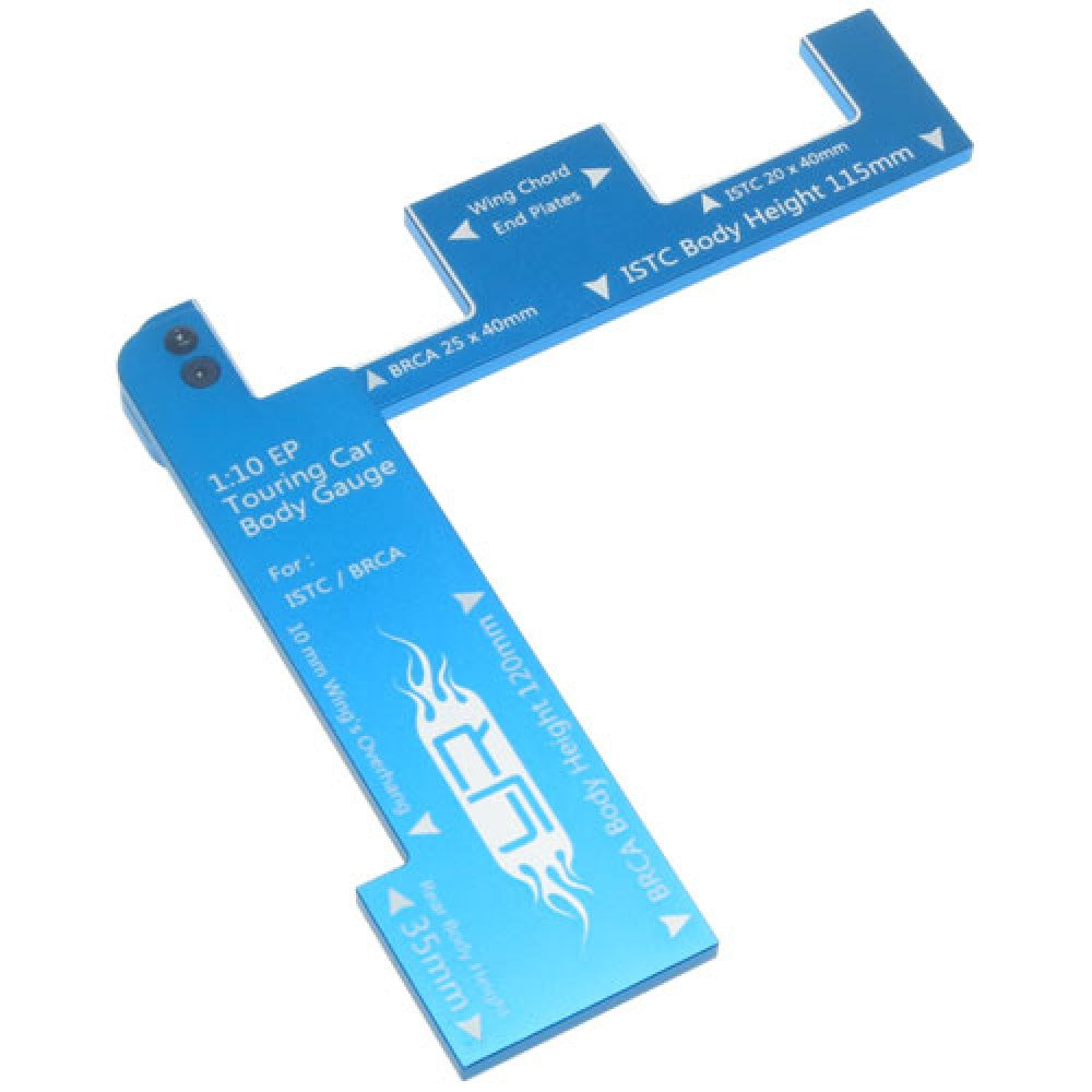 YEAH RACING - 1/10 Alloy EP Touring Car Body Gauge For ISTC BRCA Blue - YT-0067BU