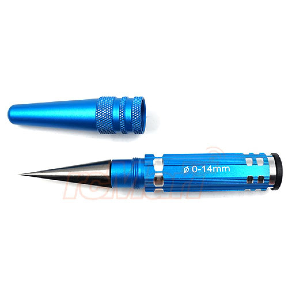 Yeah Racing - Aluminum RC Body Mounting Hole Reamer 0-14mm (Blue) - YT-0178BU