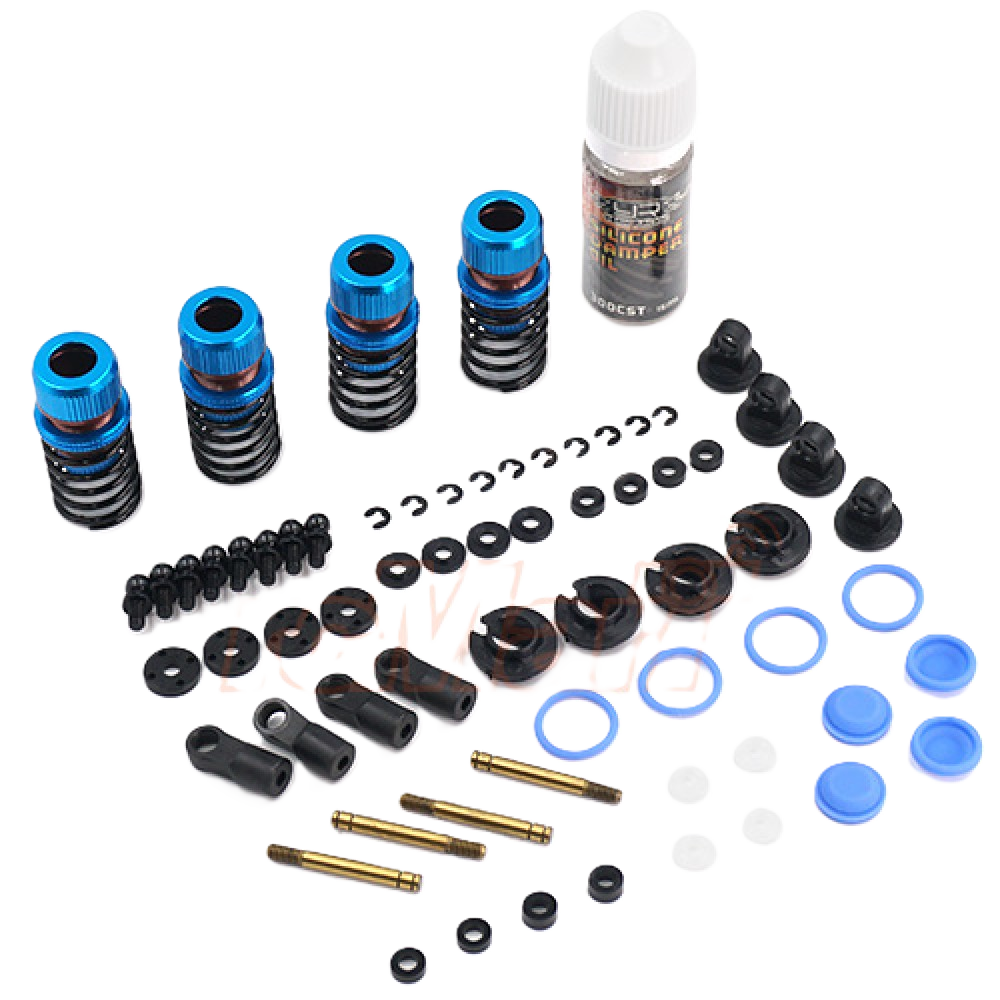 Yeah Racing - Drift Spec Shock-Gear 50mm Damper Set for 1/10 RC Car Blue - TATT-022BU