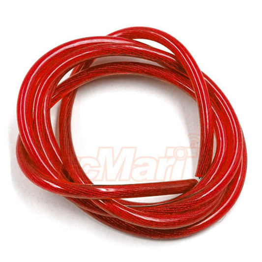 Yeah Racing - Transparent Silicone 12AWG Transparent ESC/Motor/Battery Wire 100cm Long (Red) WPT-0137RD