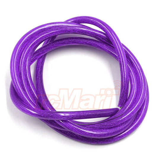Yeah Racing - Transparent Silicone 12AWG Transparent ESC/Motor/Battery Wire 100cm Long (Purple) WPT-0137PP