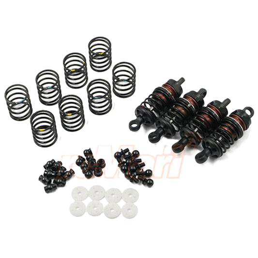 YEAH RACING - Alloy Big Bore 50mm Damper Shocks Set 4pcs BLACK (for TT01E Euro Truck & M-Chassis) - BBG-0050BK