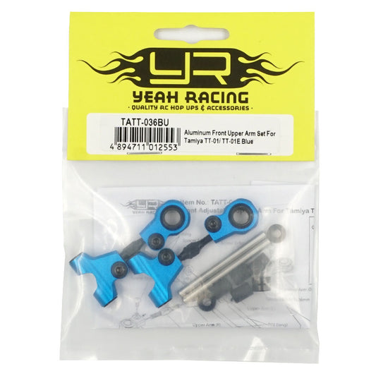 Yeah Racing - Aluminum Front Upper Arm Set TAMIYA TT-01E Blue - TATT-036BU