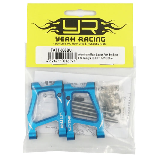 Yeah Racing - Rear Lower Arm Set Tamiya TT-01E Blue - TATT-038BU