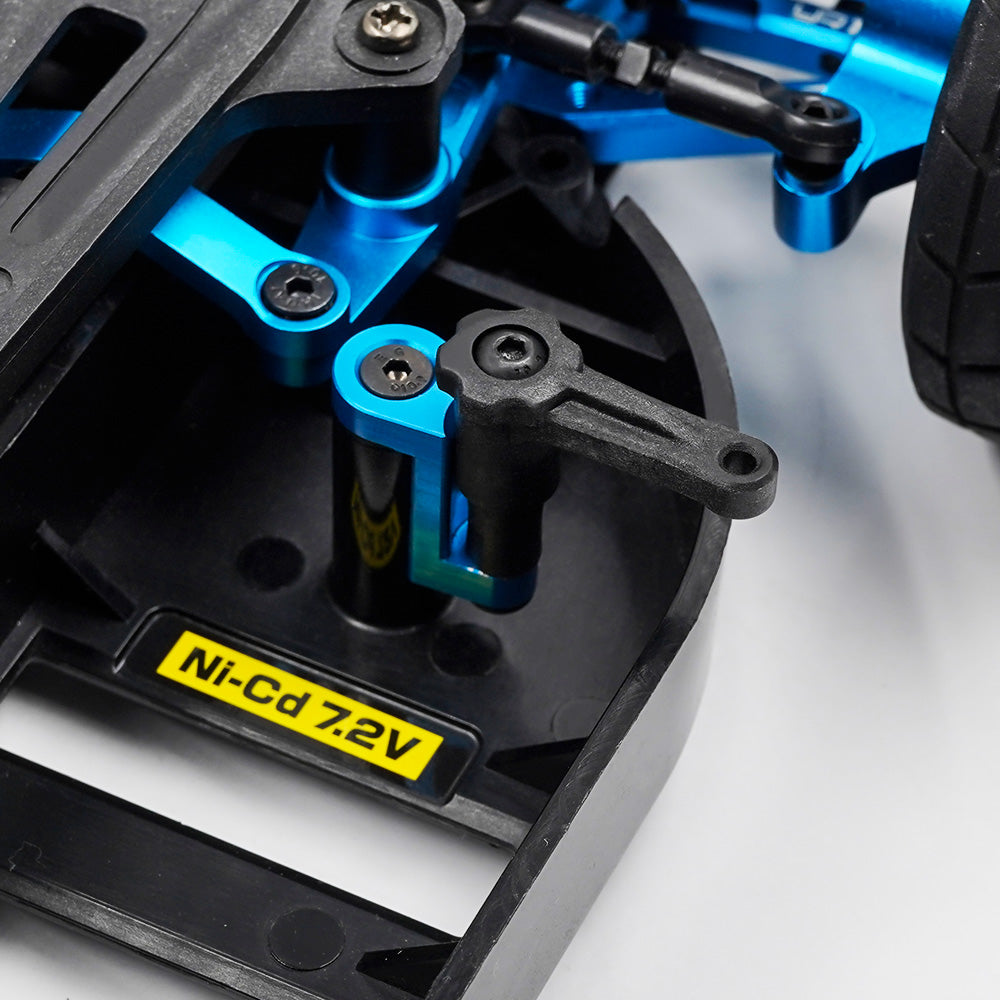 YEAH RACING - Aluminum 7075 Plastic Anti Tweak Battery Holder For Tamiya TT01 & TT02 - TATT-055BU