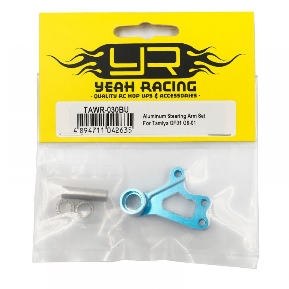 YEAH RACING - Aluminum Steering Arm Set For Tamiya GF01 G6-01 (KONG HEAD) - TAWR-030BU