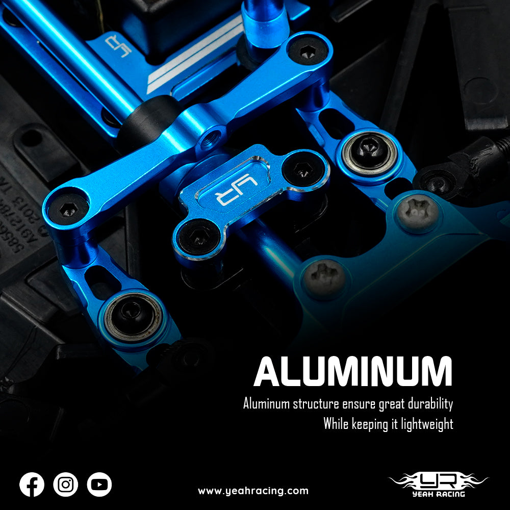 YEAH RACING - Aluminum Main Shaft Bearing Holder Set For Tamiya TT02 Series - TATT-074BU