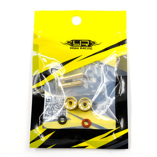 YEAH RACING - RC Easy Pull Heatsink 5mm Bullet Connectors GOLD (90degre Right Angle Plug) WPT-0160GD (FITS UNDER EURO TRUCK BODY)