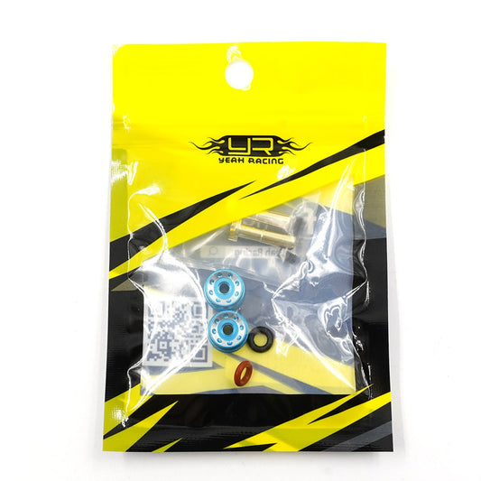 YEAH RACING - RC Easy Pull Heatsink 5mm Bullet Connectors BLUE (90degre Right Angle Plug) WPT-0160BU (FITS UNDER EURO TRUCK BODY)