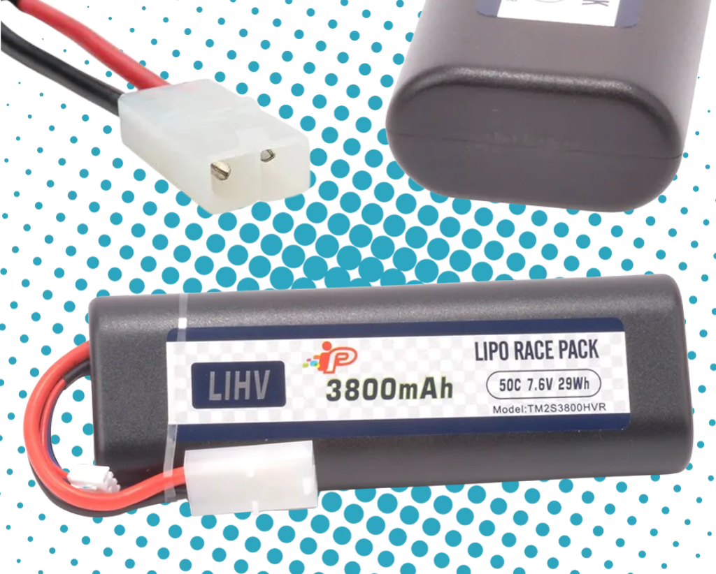 Intellect RC CAR LIPO BATTERY (LIHV) HC39 2S 3800mAh High Voltage 7.6v Stick Tamiya plug (FITS TT01E) IPTM2S3800HVRTM