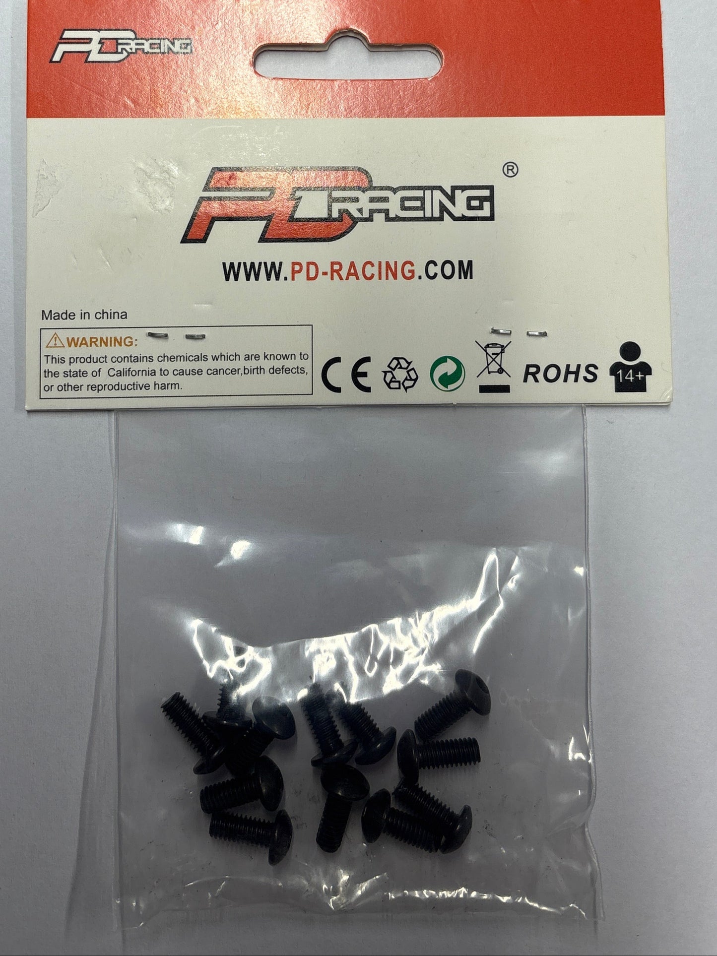 PD RACING SPARES - 1/10TH TK10 & TR10 - B head hex screw HM4*12   12pcs - PD861-085