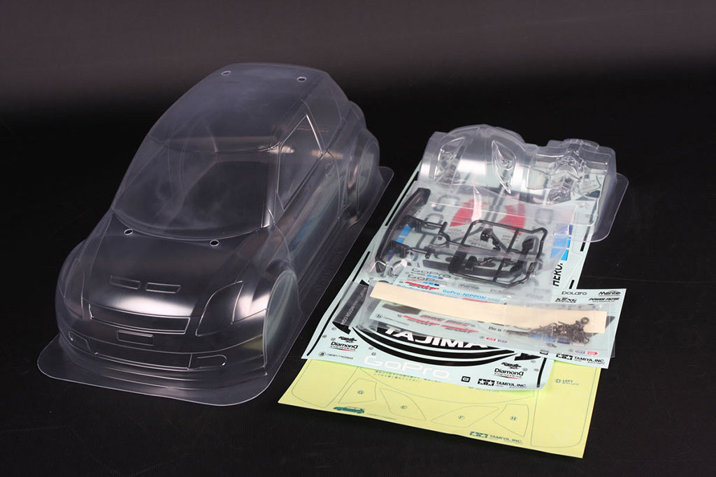 Tamiya 51545 - (239mm LWB) Suzuki Swift Body Set in Clear Lexan - For 1/10 M-Chassis MTC (W-165mm x Wheelbase-239mm) (Full Stickers - light buckets, windows and grills & body parts)