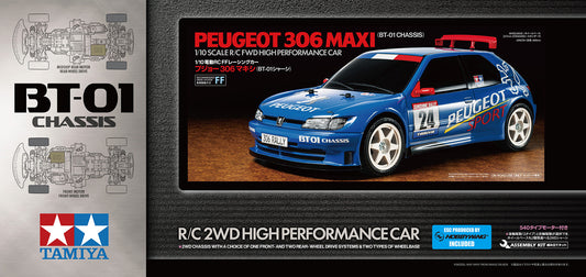 Tamiya 58746 - Peugeot 306 Maxi (BT01) Kit form FWD or RWD 1/10 RC CAR