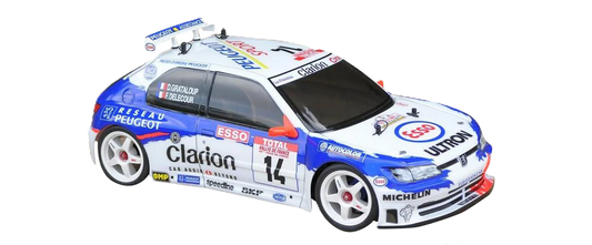 1/10 190mm Wide RC Touring Car Body Shell - Clear Lexan - Peugeot 306 Maxi Controlfreax Racing Livery (257mm Wheelbase / 190mm Wide) - everything in photo included)