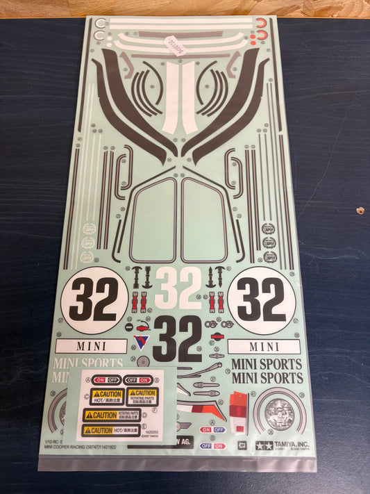 Tamiya - Mini Cooper Racing Sticker Set - 9490156 (Mini Part 1825349)