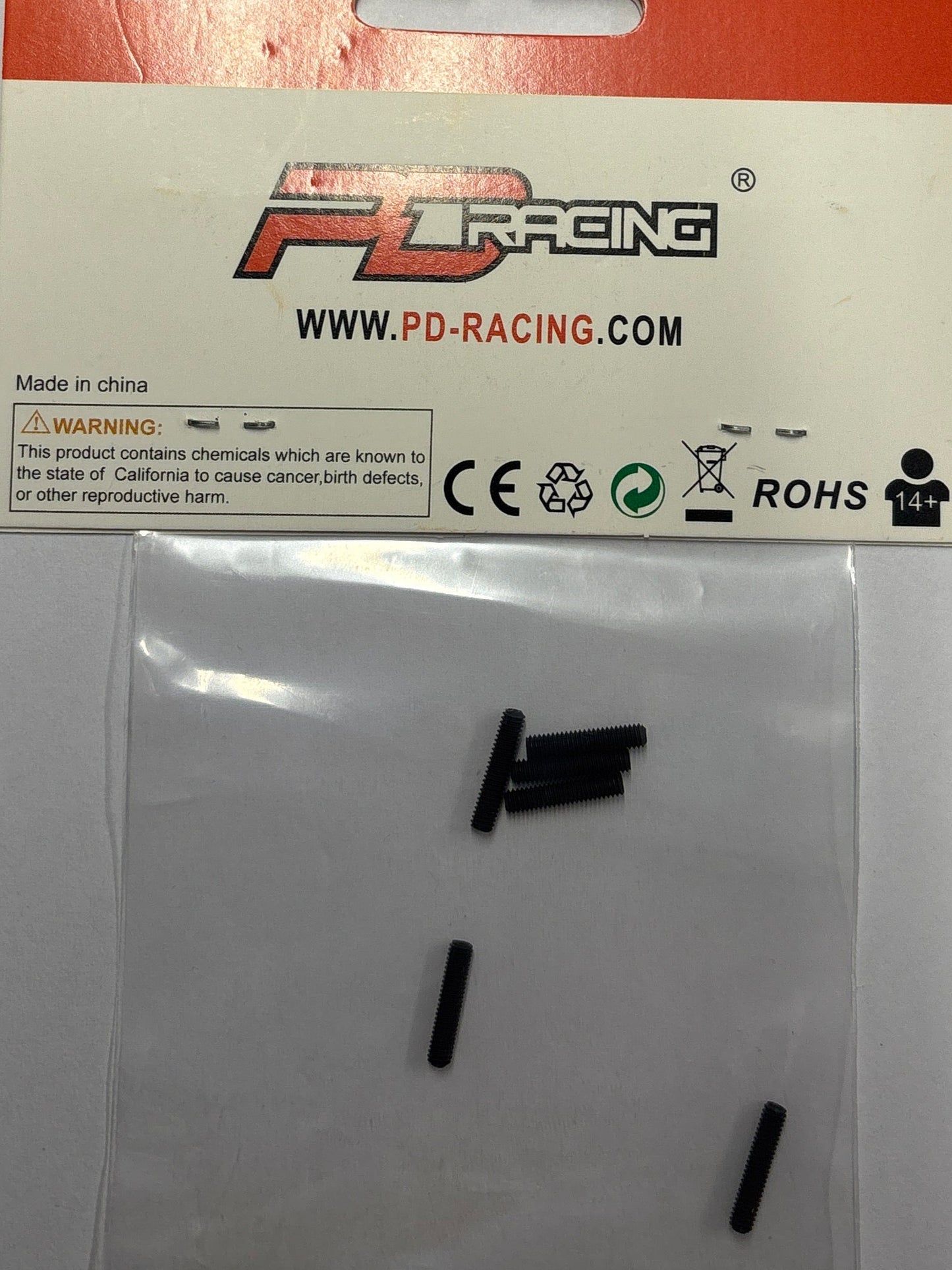 PD RACING SPARES - 1/10TH TK10 & TR10 - Set screw M2.5*12 6pcs - PD602-092
