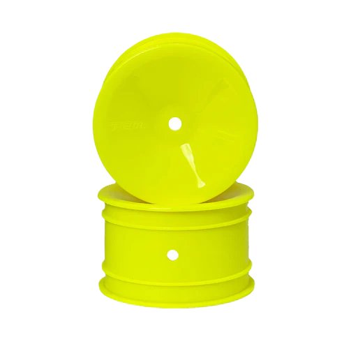 ABM40002-Y - Rear Wheel for 1/10th Off Road 2wd & 4wd- White (12mm Hex) (2pcs) 37mm wide by 2.2inch tyre diameter