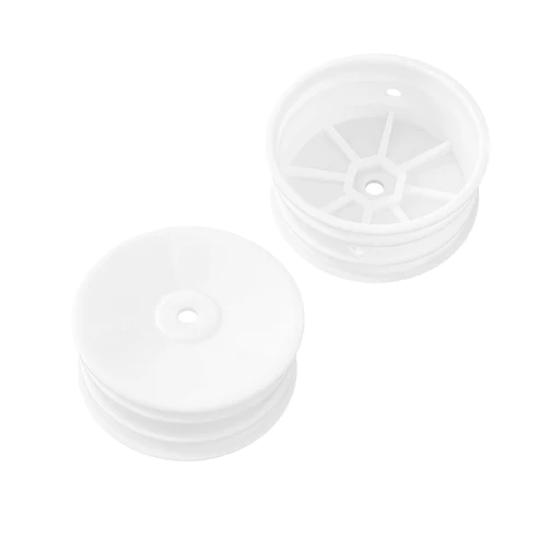 ABM40007 - Front Wheel for 1/10th Off Road 4wd - White (12mm Hex) (2pcs) 26mm wide by 2.2inch tyre diameter