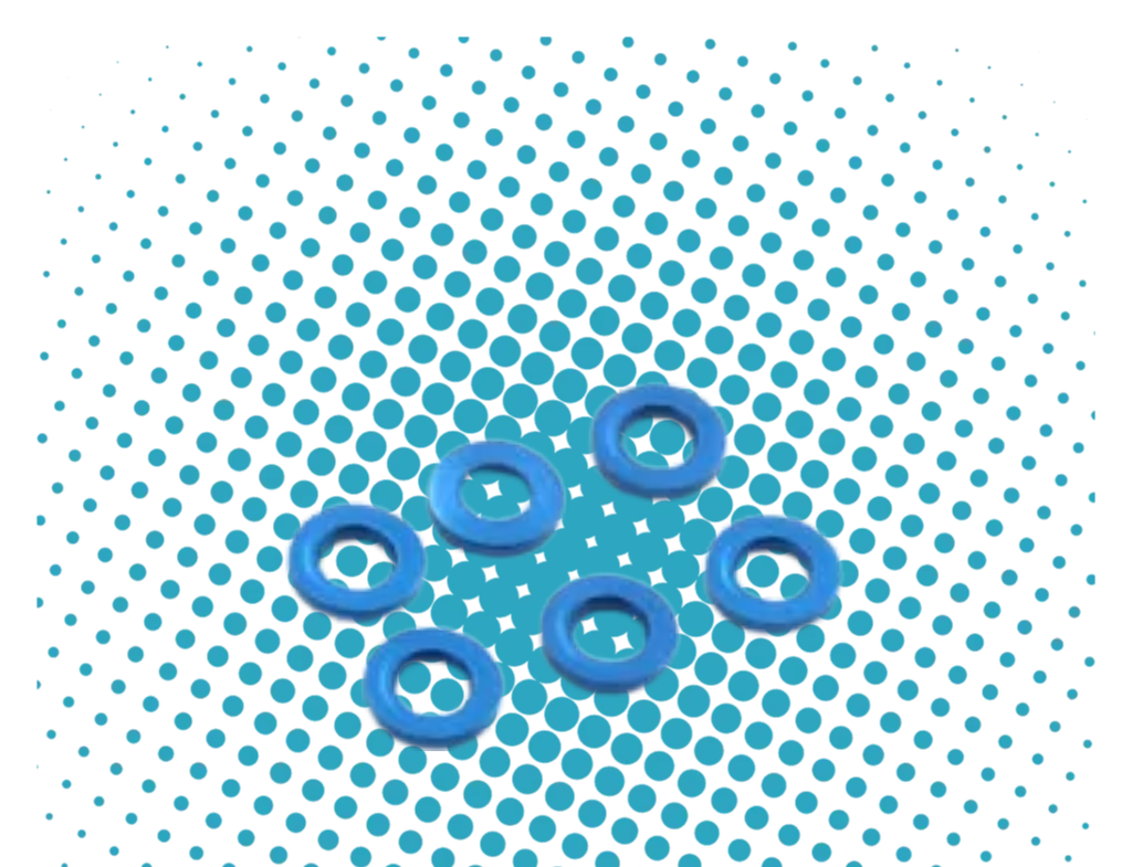 FASTRAX M3 FLAT WASHER/SPACER BLUE 0.5MM THICK (6PC) ANNODISED ALUMINUM - FAST142-1