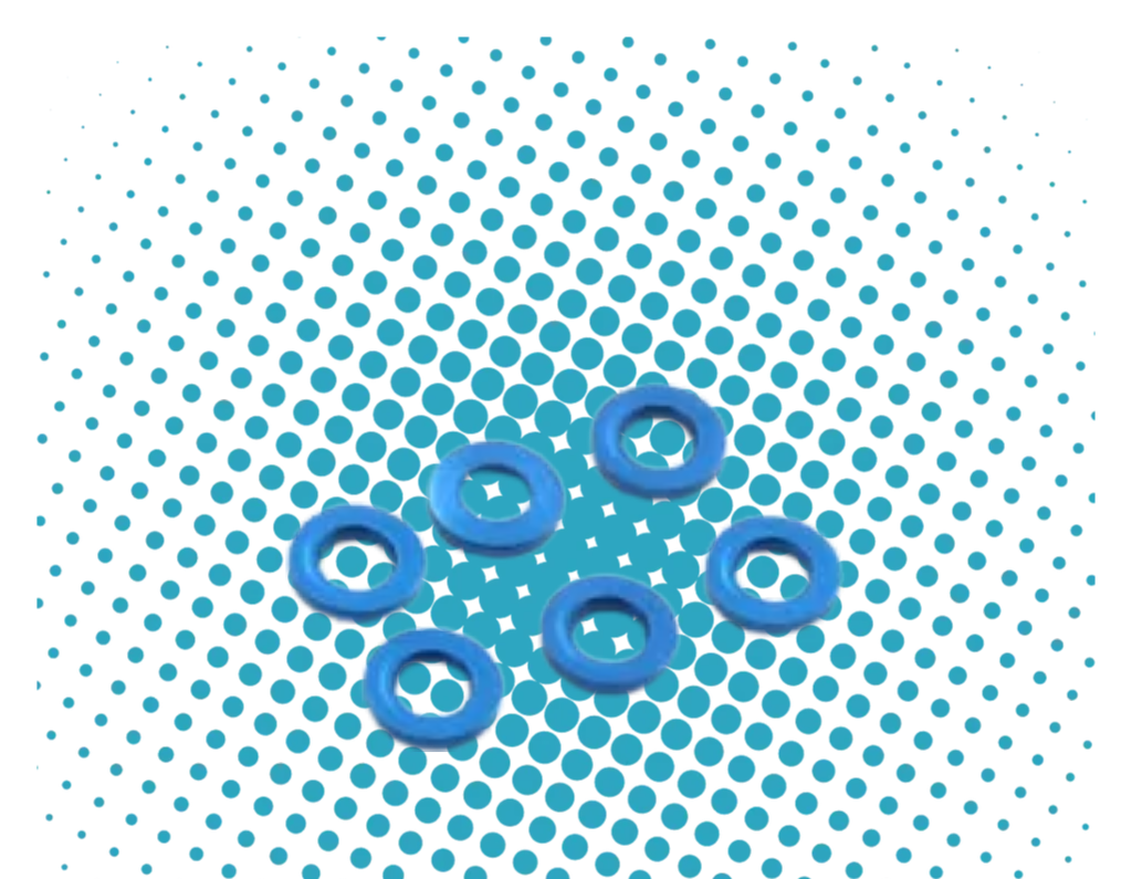 FASTRAX - M3 FLAT WASHER/SPACER BLUE 2.5MM THICK (6PC) ANNODISED ALUMINUM - FAST142-5