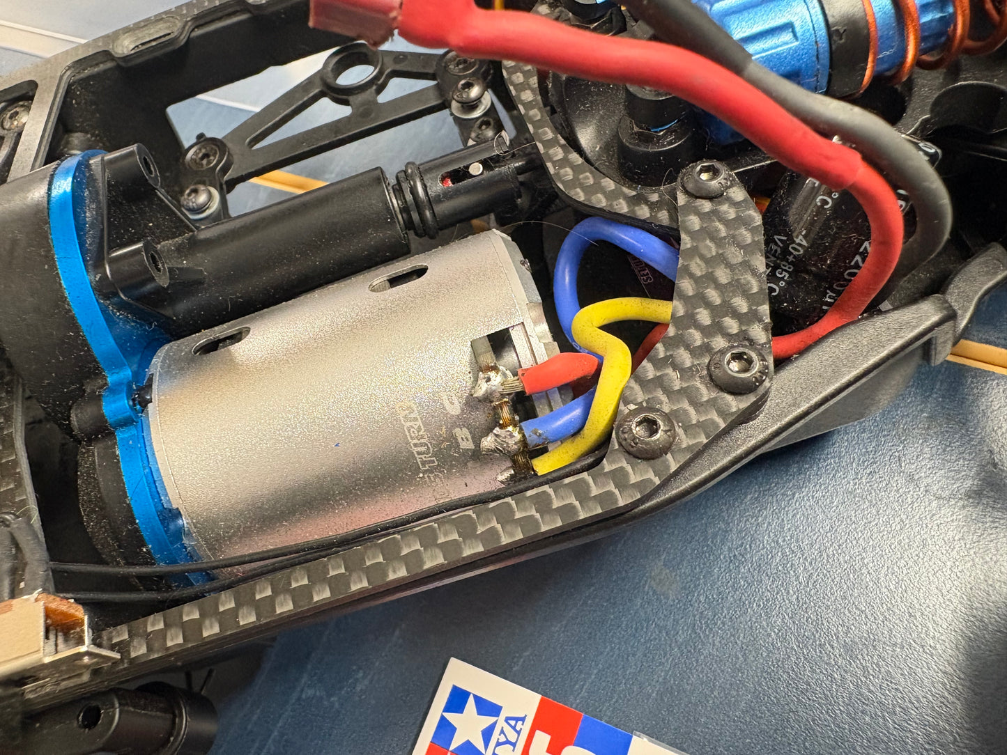 Tamiya - 58681 (Nearly New) RC Formula E Gen2 1/10 4wd Car TC01 (with upgrades and unpainted body - Brushless 10.5T Motor & M-tronics ESC Included)