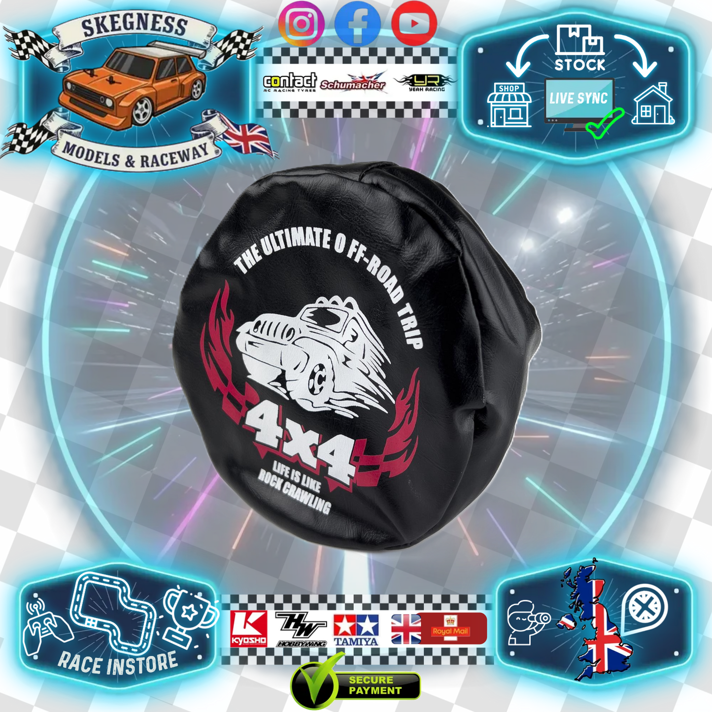 RC Overhaul - RC Rock Crawler Accessories - Spare Wheel Cover 1/10th, 4x4 - G-RCO-CR008