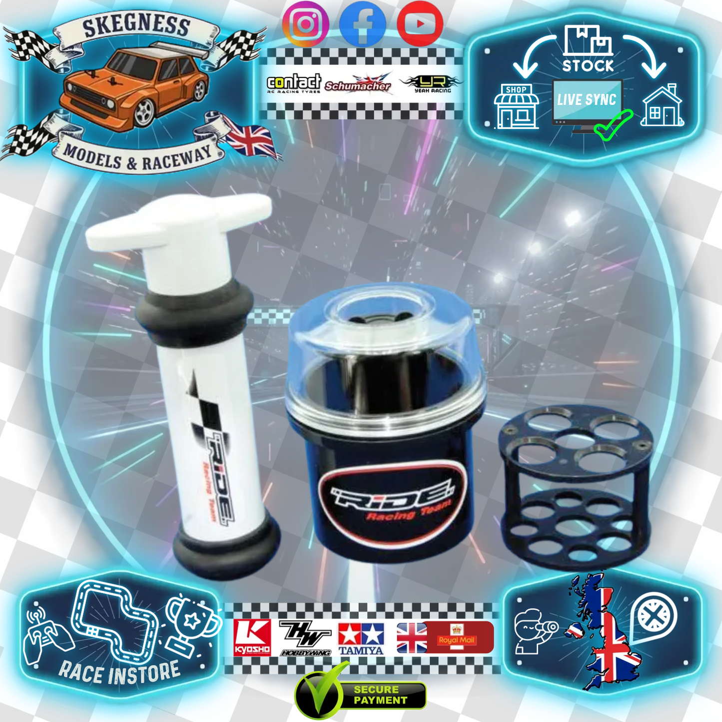 Ride Shock Air Remover Pump Kit - Short (for 1/10 Touring Car Shocks) RI-29100