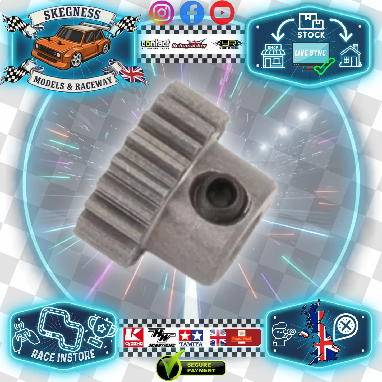 SCHUMACHER - RC CAR/BUGGY/TRUCK - MOTOR PINION - HARD ALLOY (48DP) 14-45T - MULTI LISTING