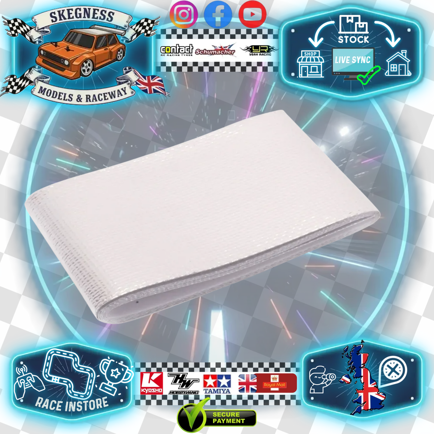 CORE RC - BODY SHELL SILVER REPAIR TAPE - 50MM WIDE X 1M LONG - CR258