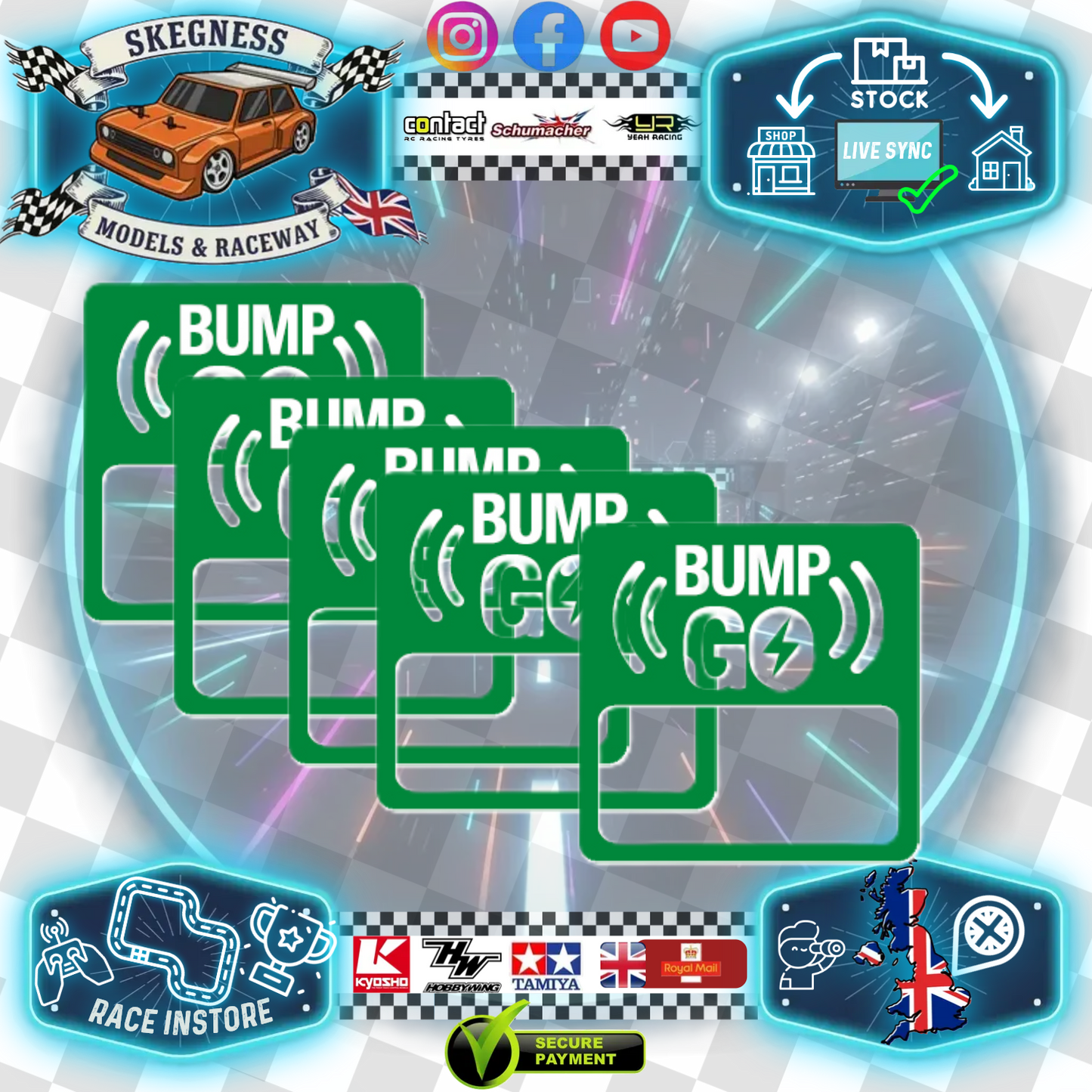 SKY RC - NFC BumpGo Labels - 5pcs (For Sky RC Chargers) SK-600023-21