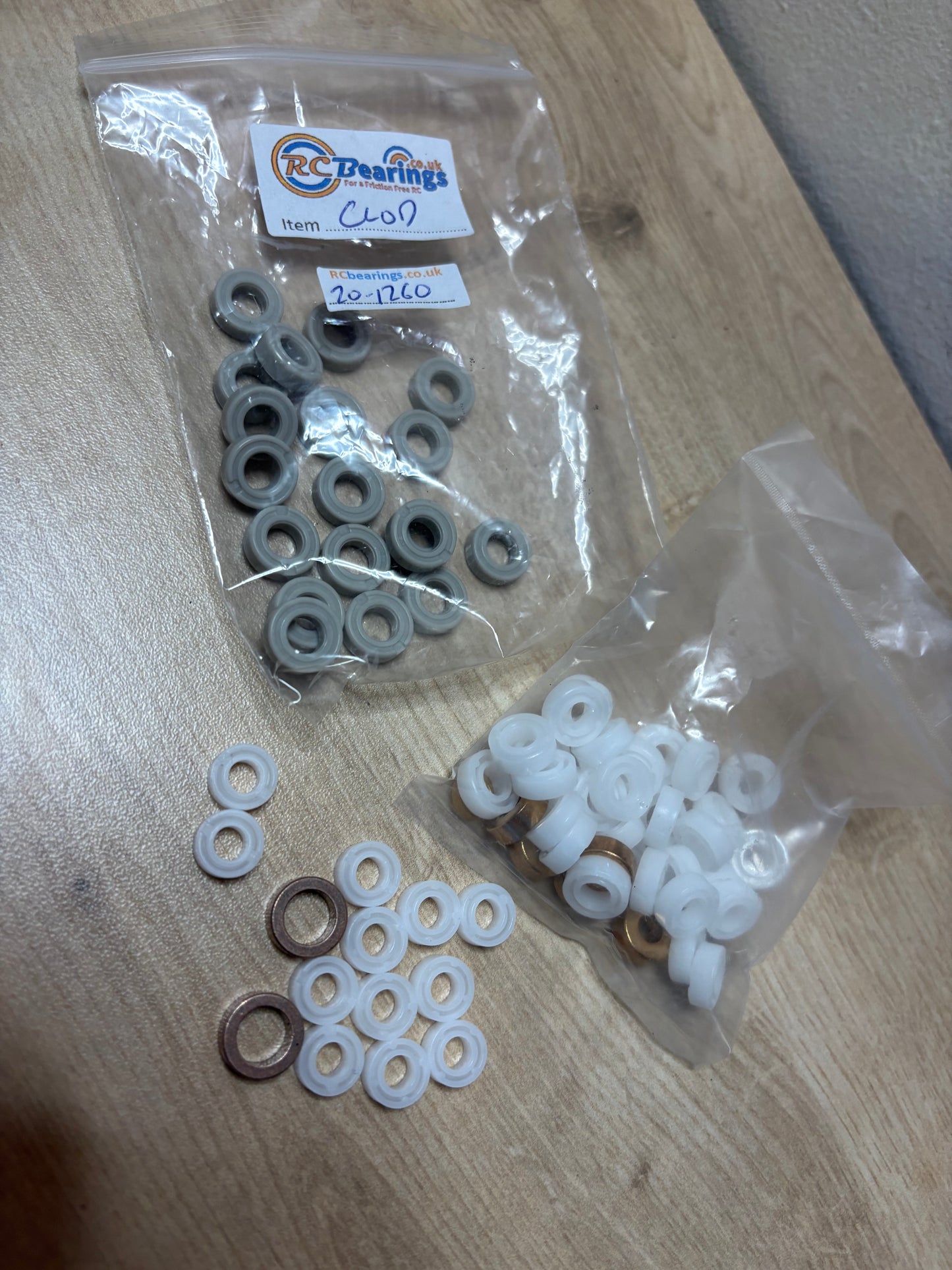 Clearance - Tamiya Plastic & Brass bearings job lot
