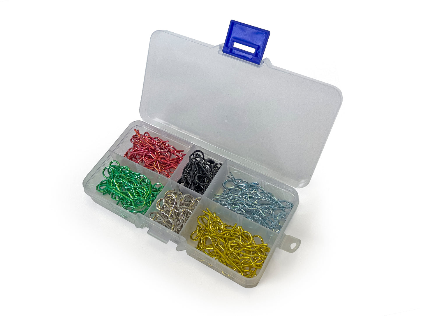 RC OVERHAUL - 180pcs RC Body Clips 1/10th (30pcs x 6 mixed colours) G-RCO-UN006COL