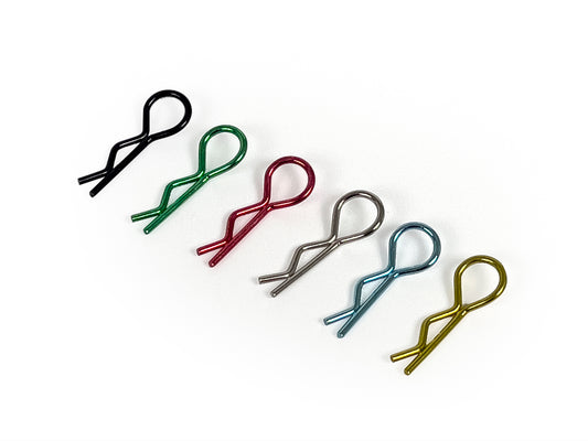 RC OVERHAUL - 180pcs RC Body Clips 1/10th (30pcs x 6 mixed colours) G-RCO-UN006COL