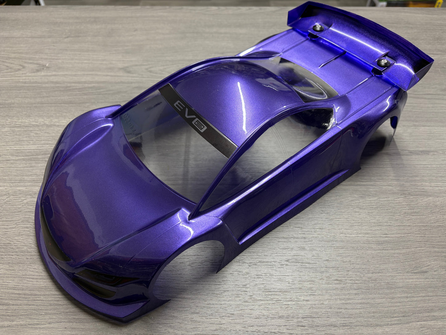 MONTECH - Pre Painted PURPLE - EVO 2 - RC CAR BODY 1/10 TC - Lightweight - 190MM (Read Description)