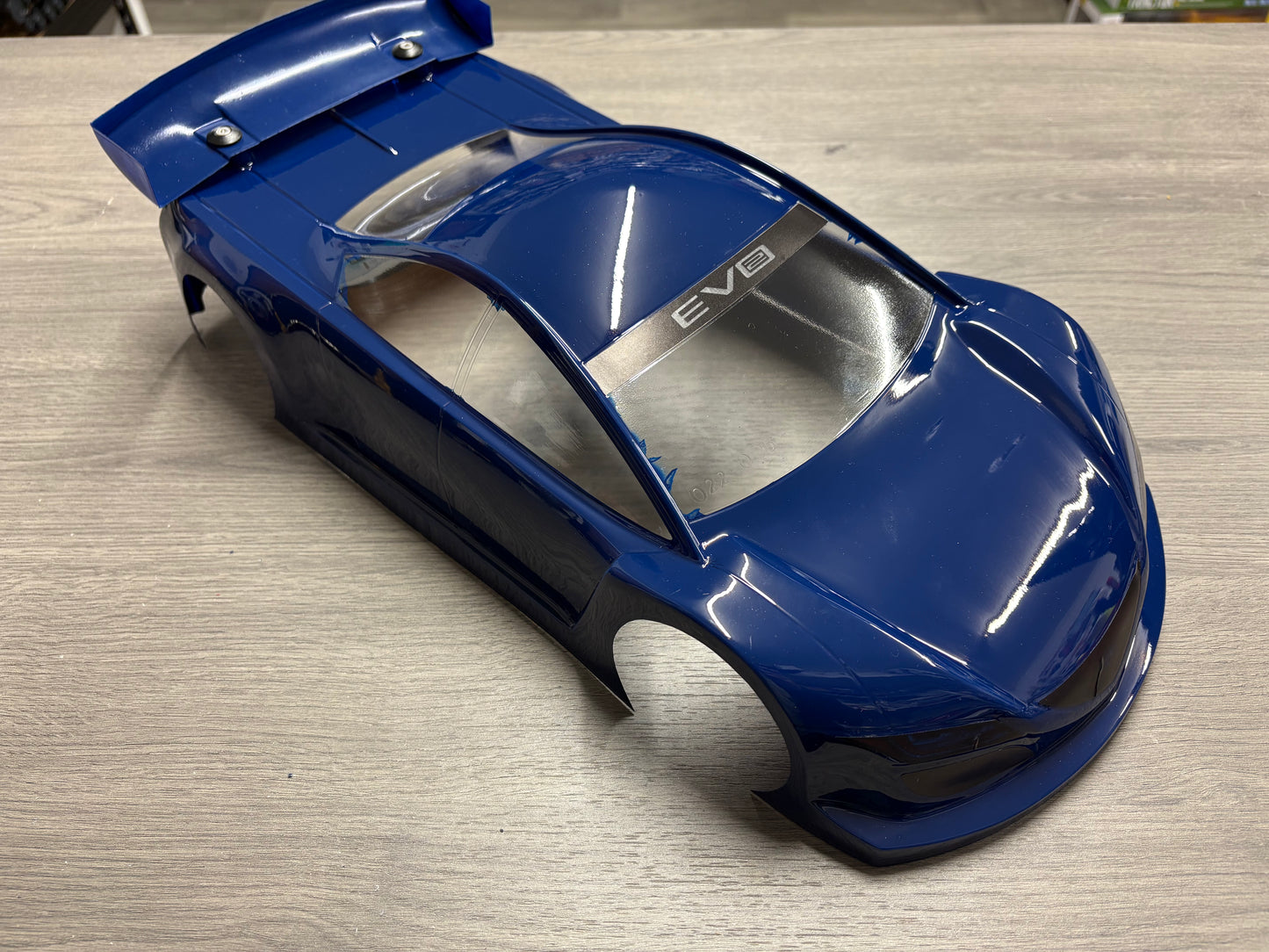 MONTECH - Pre Painted BLUE - EVO 2 - RC CAR BODY 1/10 TC - Lightweight - 190MM (Read Description) B2