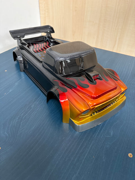 Custom M-Truck Pickup 1/10 Body Shell 190mm Wide Airbrushed Truck Body - One off replica - Fits Tamiya TT02 etc no holes