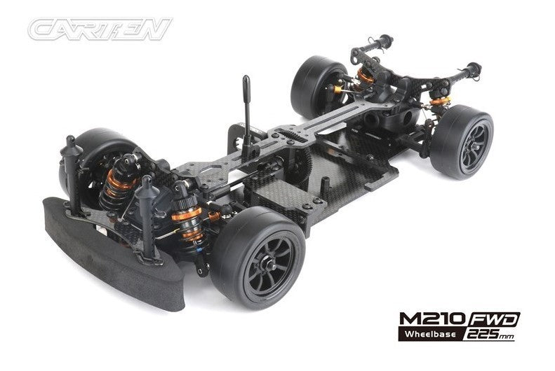 (PRE-ORDER) Carten - M210F (R PLUS) FWD 1/10 Racing Grade Carbon Fibre M-CHASSIS (225mm Mini wheelbase) KIT Form (R & Plus Parts Fitted) - (Requires all electrics, & body etc)