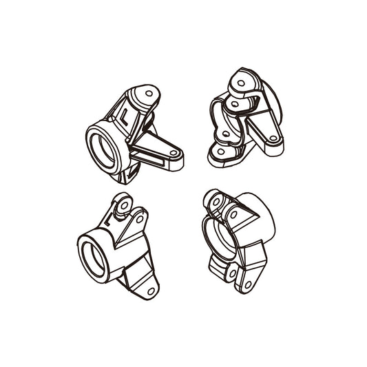 PD Racing TK16 & TR16 - Front and Rear steering knuckles - (left and right) - (2pcs) PD303-004