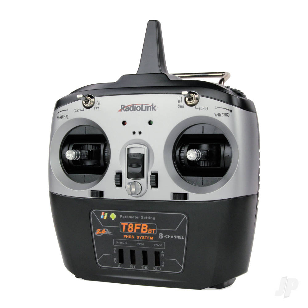 RadioLink - T8FB 2.4GHz 8-Ch Transmitter Radio w/Bluetooth & 2x R8EF Receivers (Not recommend for 2 channels RC Cars)