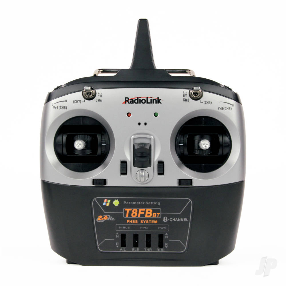 RadioLink - T8FB 2.4GHz 8-Ch Transmitter Radio w/Bluetooth & 2x R8EF Receivers (Not recommend for 2 channels RC Cars)