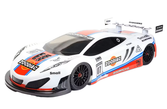 ZooRacing - ZooDiac - 1/10 RC Touring Car Body - 0.7mm Thickness - ZR-0007-07 (Fits most 1/10 Cars such as a Tamiya TT01E)