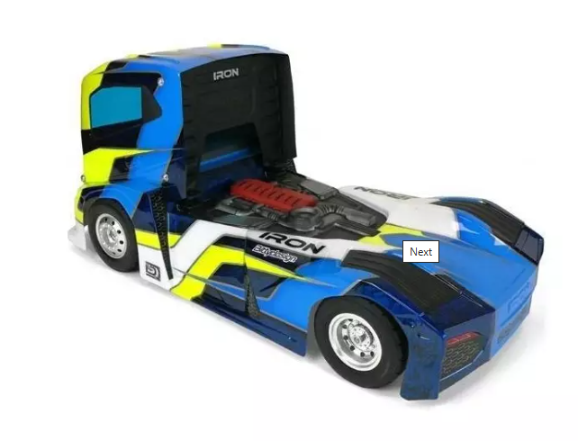 Bitty Design - 1/10 190mm IRON Truck Clear Bodyshell for Tamiya 1/14 TT01E Euro Trucks - BD-TRK-190IRO