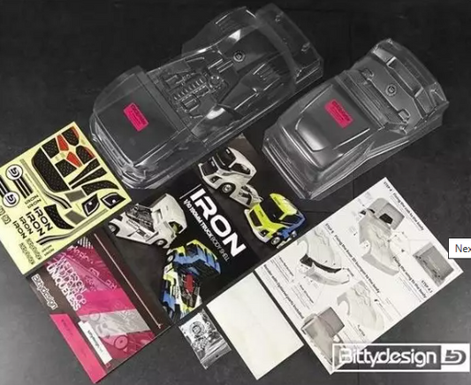 Bitty Design - 1/10 190mm IRON Truck Clear Bodyshell for Tamiya 1/14 TT01E Euro Trucks - BD-TRK-190IRO