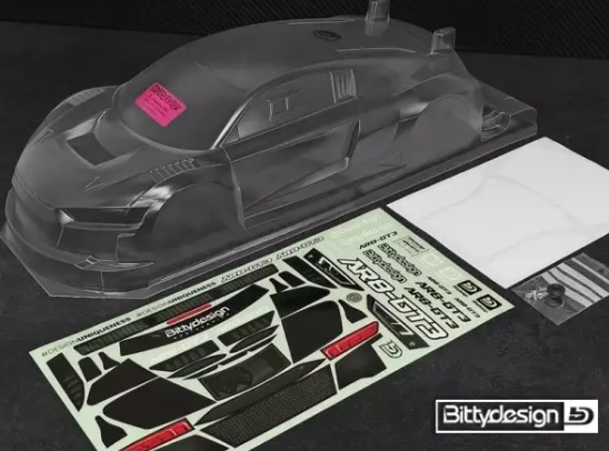 BITTY DESIGN - 'AUDI R8' AR8-GT3 1/10 RC CAR TC BODY SHELL 190MM - NOT PAINTED - BD-GT-190R8